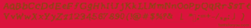 Brushy-fontti – ruskeat fontit punaisella taustalla