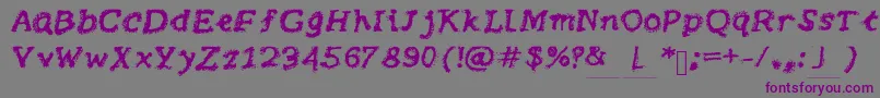 Brushy Font – Purple Fonts on Gray Background