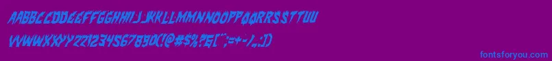 Hotkisscondital Font – Blue Fonts on Purple Background