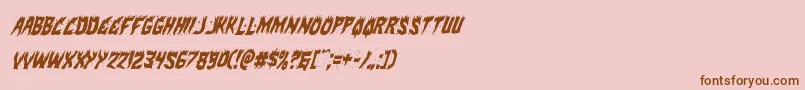 Hotkisscondital Font – Brown Fonts on Pink Background