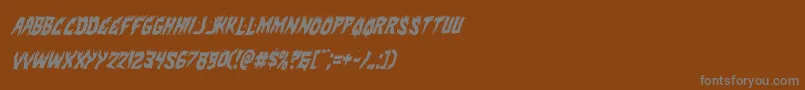 Hotkisscondital-Schriftart – Graue Schriften auf braunem Hintergrund