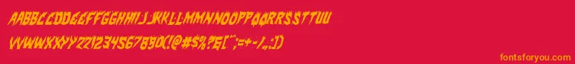 Hotkisscondital Font – Orange Fonts on Red Background