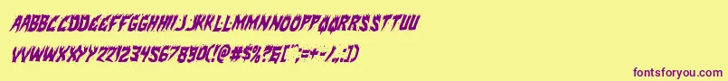 Hotkisscondital Font – Purple Fonts on Yellow Background