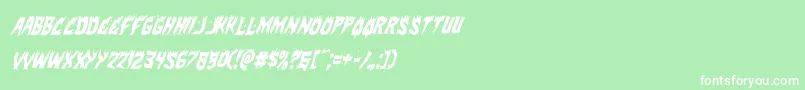 Hotkisscondital Font – White Fonts on Green Background