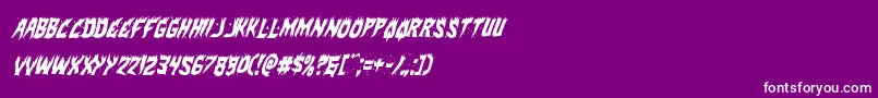 Hotkisscondital Font – White Fonts on Purple Background