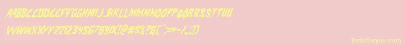 Hotkisscondital-Schriftart – Gelbe Schriften auf rosa Hintergrund