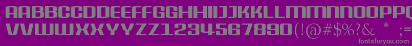 フォントDelphiniumPro – 紫の背景に灰色の文字