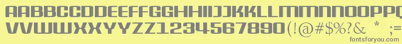 フォントDelphiniumPro – 黄色の背景に灰色の文字