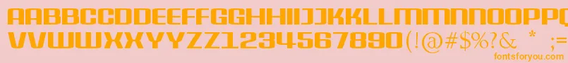 DelphiniumPro Font – Orange Fonts on Pink Background