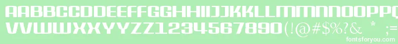 フォントDelphiniumPro – 緑の背景に白い文字