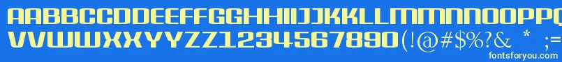 DelphiniumPro Font – Yellow Fonts on Blue Background