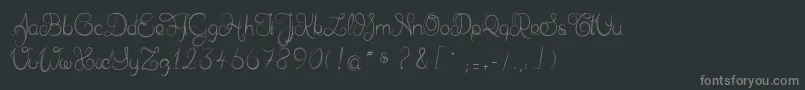 Delphineetmathiasscript Font – Gray Fonts on Black Background