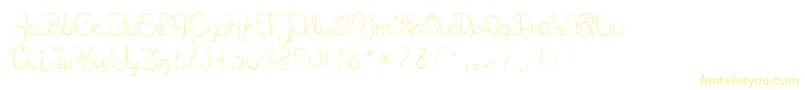 Delphineetmathiasscript-Schriftart – Gelbe Schriften