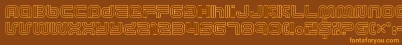 VectroidAstro Font – Orange Fonts on Brown Background