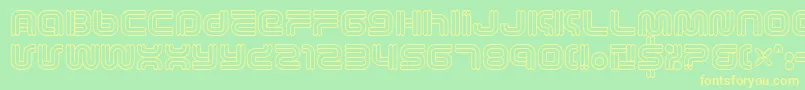 VectroidAstro Font – Yellow Fonts on Green Background