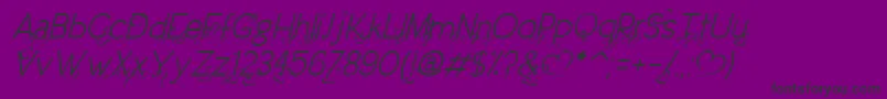 DreamLoveValentineLightItalic Font – Black Fonts on Purple Background