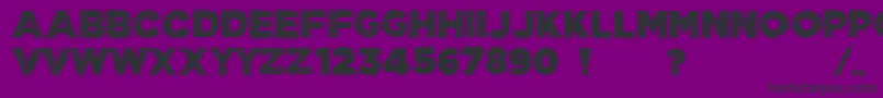 ManhattanHandBoldAllCaps Font – Black Fonts on Purple Background