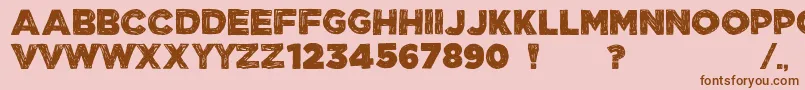 ManhattanHandBoldAllCaps Font – Brown Fonts on Pink Background