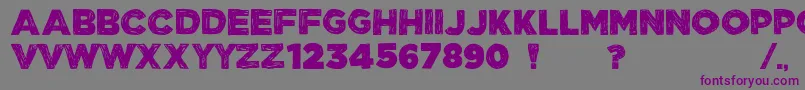 ManhattanHandBoldAllCaps Font – Purple Fonts on Gray Background