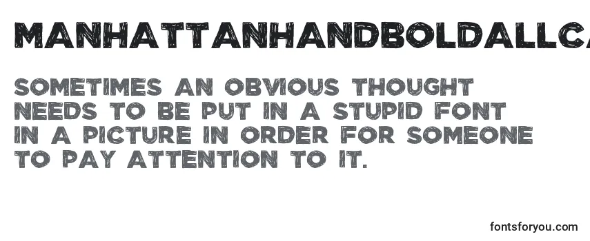 Review of the ManhattanHandBoldAllCaps Font
