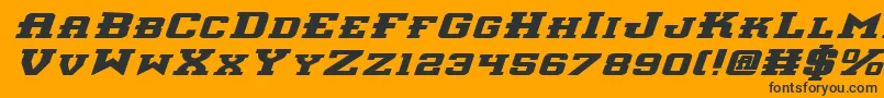 InterceptorBoldExpitalic Font – Black Fonts on Orange Background