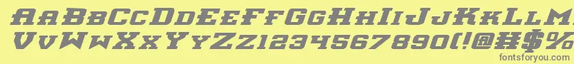 InterceptorBoldExpitalic Font – Gray Fonts on Yellow Background