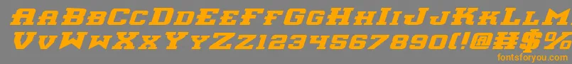 InterceptorBoldExpitalic Font – Orange Fonts on Gray Background