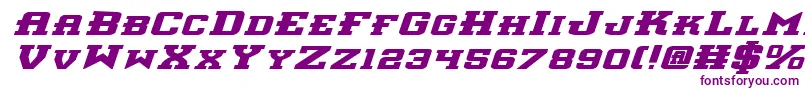 InterceptorBoldExpitalic Font – Purple Fonts on White Background