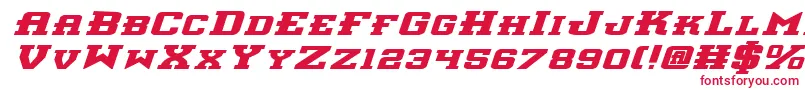 InterceptorBoldExpitalic Font – Red Fonts on White Background