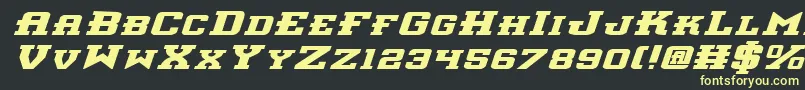 InterceptorBoldExpitalic Font – Yellow Fonts on Black Background