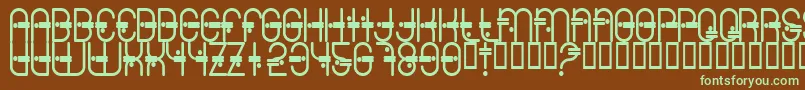 Colonialviper Font – Green Fonts on Brown Background