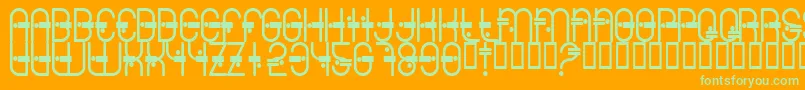 Colonialviper Font – Green Fonts on Orange Background