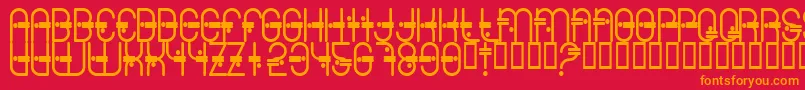 Colonialviper Font – Orange Fonts on Red Background