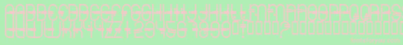 fuente Colonialviper – Fuentes Rosadas Sobre Fondo Verde
