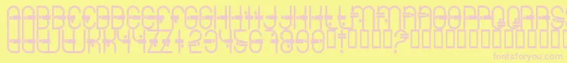 Colonialviper Font – Pink Fonts on Yellow Background