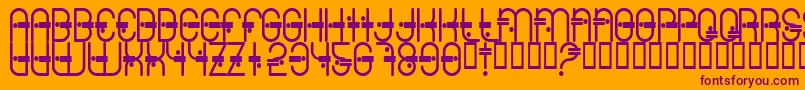 Colonialviper-fontti – violetit fontit oranssilla taustalla