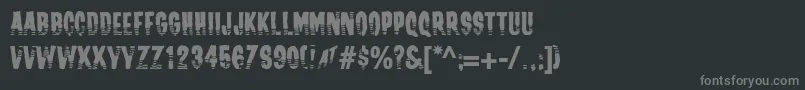 Weitere Informationen zur Channel ffy-Schriftart Channel ffy-Schriftart – Graue Schriften auf schwarzem Hintergrund