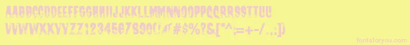 Channel ffy Font – Pink Fonts on Yellow Background