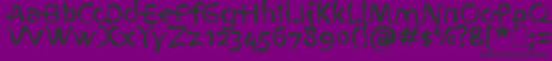 Atlantius-Schriftart – Schwarze Schriften auf violettem Hintergrund