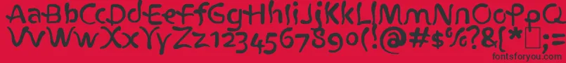 Atlantius-Schriftart – Schwarze Schriften auf rotem Hintergrund
