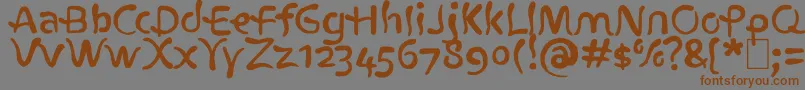 Atlantius-Schriftart – Braune Schriften auf grauem Hintergrund