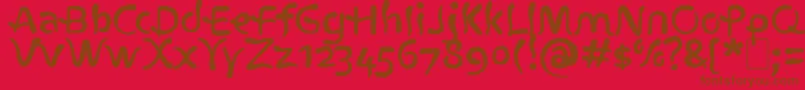 Atlantius-Schriftart – Braune Schriften auf rotem Hintergrund