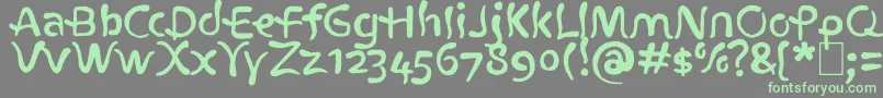 Atlantius Font – Green Fonts on Gray Background