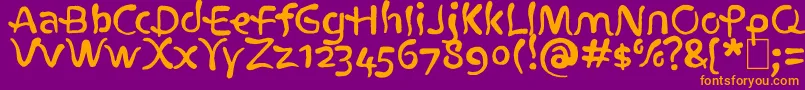 Atlantius Font – Orange Fonts on Purple Background