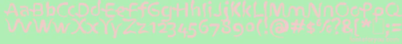 Шрифт Atlantius – розовые шрифты на зелёном фоне