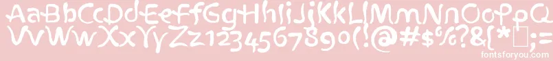 Atlantius Font – White Fonts on Pink Background