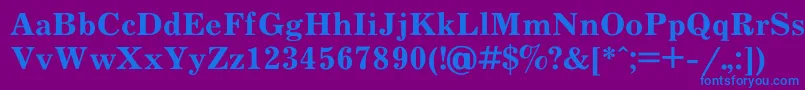 フォントJournal7 – 紫色の背景に青い文字