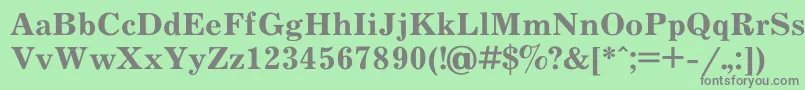 フォントJournal7 – 緑の背景に灰色の文字