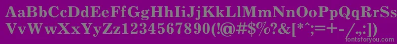 フォントJournal7 – 紫の背景に灰色の文字