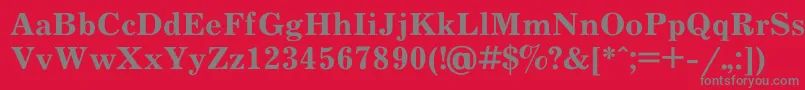 フォントJournal7 – 赤い背景に灰色の文字